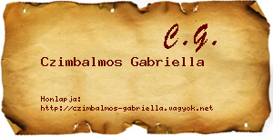 Czimbalmos Gabriella névjegykártya
