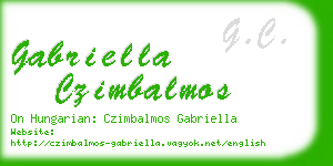 gabriella czimbalmos business card